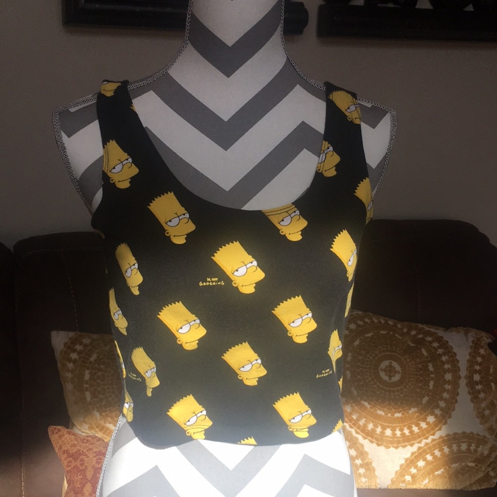 Bart Simpson Crop Tank Top